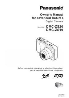 Panasonic Lumix ZS19 manual. Camera Instructions.